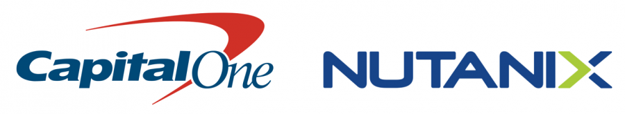 Capital One logo, Nutanix logo