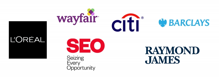 L'oreal, Wayfair, Citi, Raymond James Financial, Seizing Every Opportunity, Barclays logos